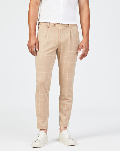 Jeddp Tailored Pant, Camel Windowpane, hi-res
